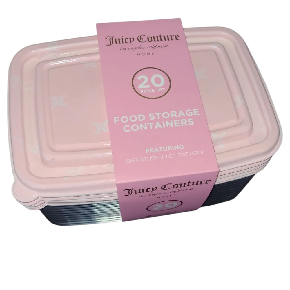 Juicy Couture Pink and Black Food Storage Set